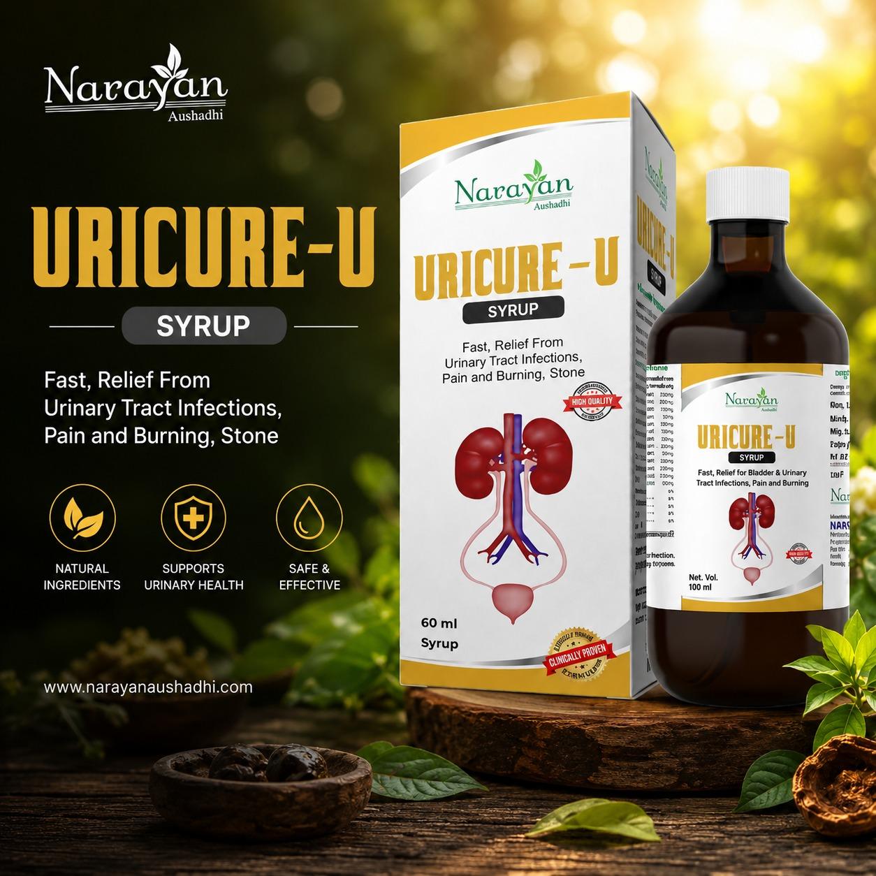 Uricure-U Syrup: Ayurvedic Solution for Urinary Tract Health & Kidney Wellness
