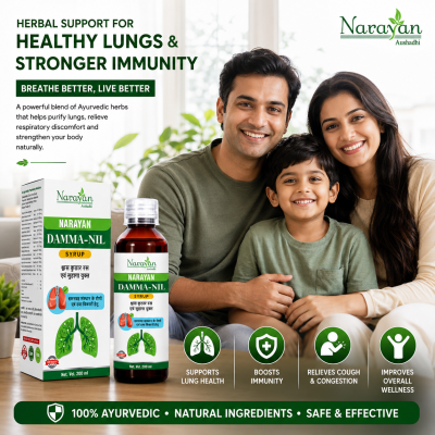 Damma Nil Syrup Supports Respiratory Wellness and Helps Reduce Inflammation