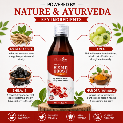 Hemo Boost Syrup (iron Tonic) Supports Healthy Hemoglobin Levels and Energy