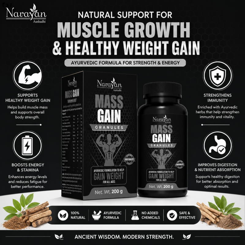 Mass Gain Granules – 200 g | Supports Healthy Weight Nourishment and Physical Strength.