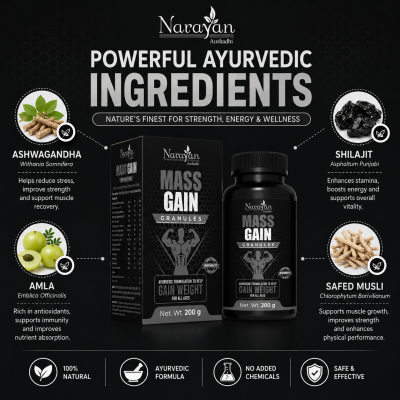 Mass Gain Granules – 200 g | Supports Healthy Weight Nourishment and Physical Strength.