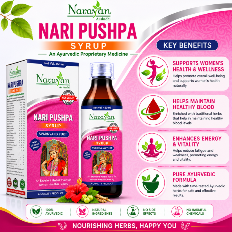 Nari Pushpa Syrup with Tablet Helps Maintain Nutritional Balance and Female