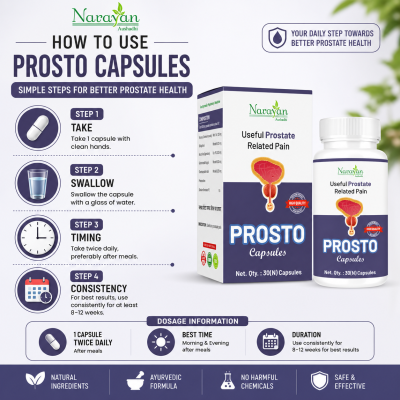 Prosto Capsule Supports Prostate Health and Healthy Urinary Function Naturally.