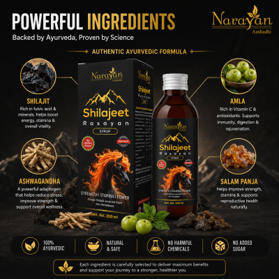 Shilajeet Rasayan Syrup Sf Supports Stamina Vitality and Overall Male Wellness.