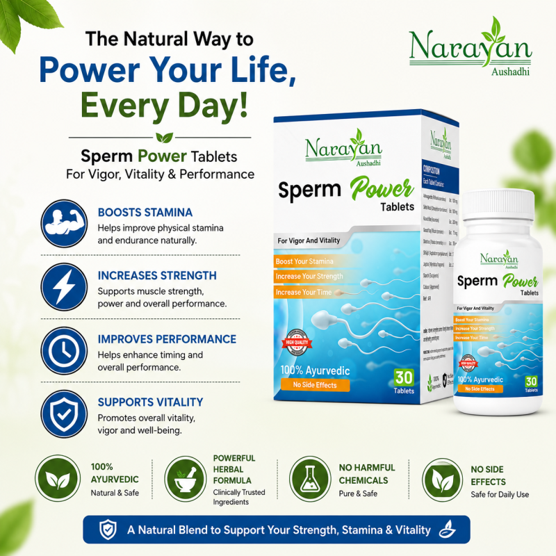 Sperm Power Tablet Supports Vitality Stamina and Reproductive Wellness in Men.