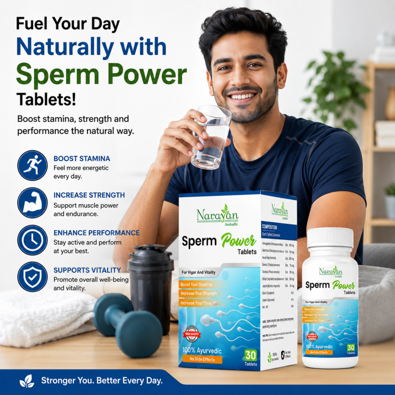Sperm Power Tablet Supports Vitality Stamina and Reproductive Wellness in Men.