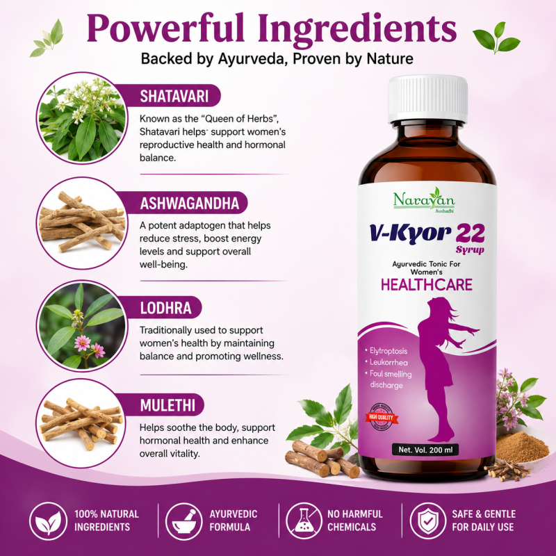 V Kyor Syrup for Women Supports Feminine Hygiene and Vaginal Wellness