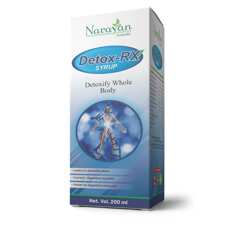 DETOX-RX Syrup: Ayurvedic Whole Body Detox, Digestion Support & Liver Cleanse - Natural Blood Purifier