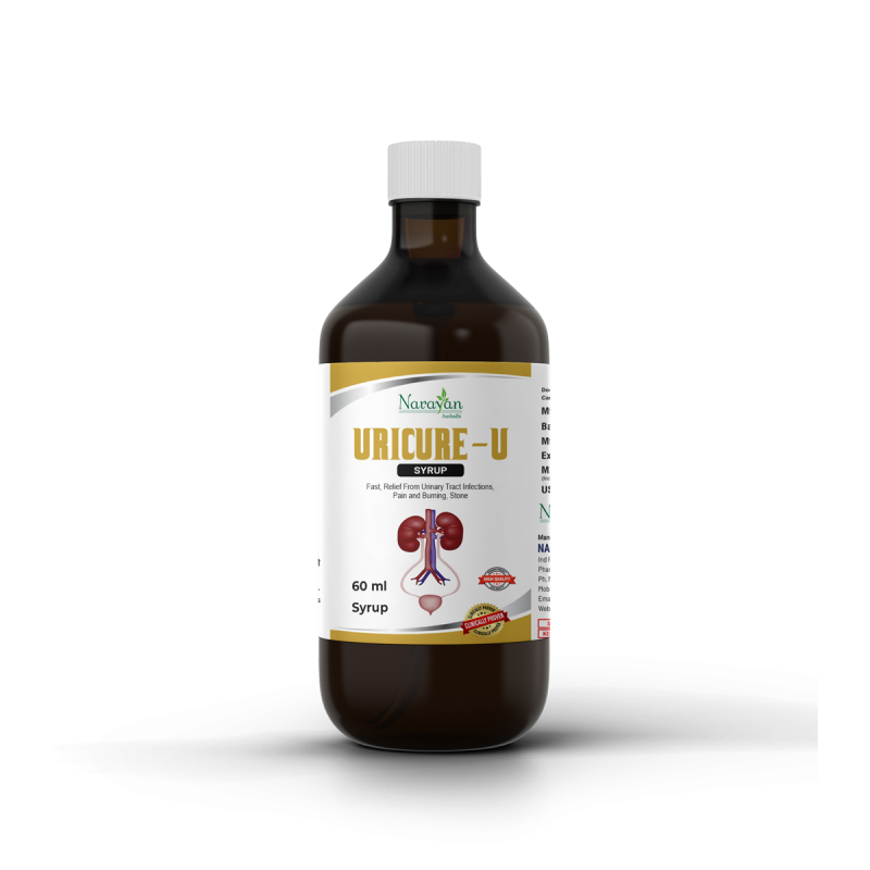 URICURE-U Syrup: Ayurvedic Fast Relief for UTI, Kidney Stones, Bladder Pain & Urinary Tract Health