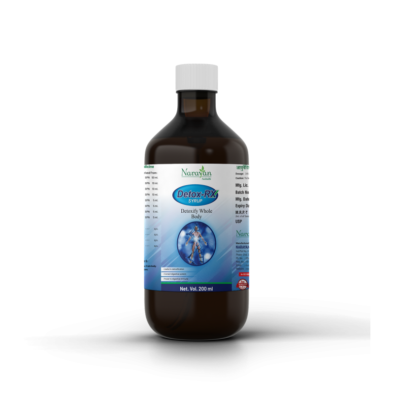 DETOX-RX Syrup: Ayurvedic Whole Body Detox, Digestion Support & Liver Cleanse - Natural Blood Purifier