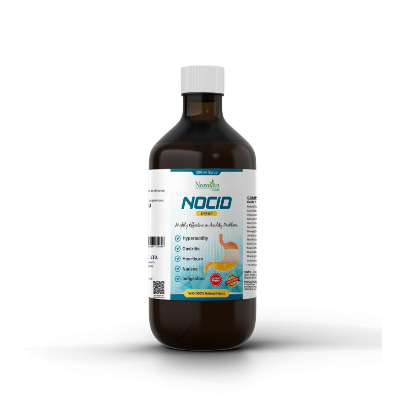 NOCID Syrup: Ayurvedic Fast Relief for Acidity, Heartburn, Gastritis, Indigestion & Nausea - Natural Antacid Solution