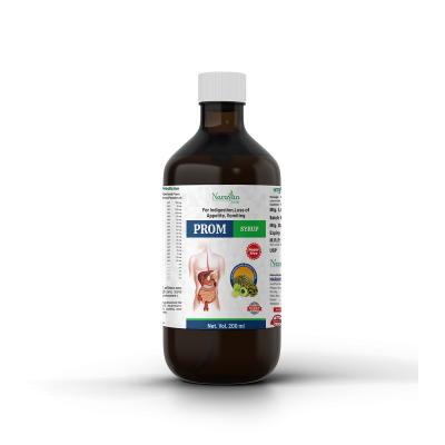 PROM Syrup: Ayurvedic Relief for Indigestion, Loss of Appetite, Vomiting & Digestive Disorders - Natural Stomach Upset Remedy