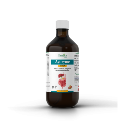 AYUZYME Syrup: Ayurvedic Relief for Heartburn, Indigestion, Abdominal Disorders & Constipation - Natural Digestive Enzyme Syrup
