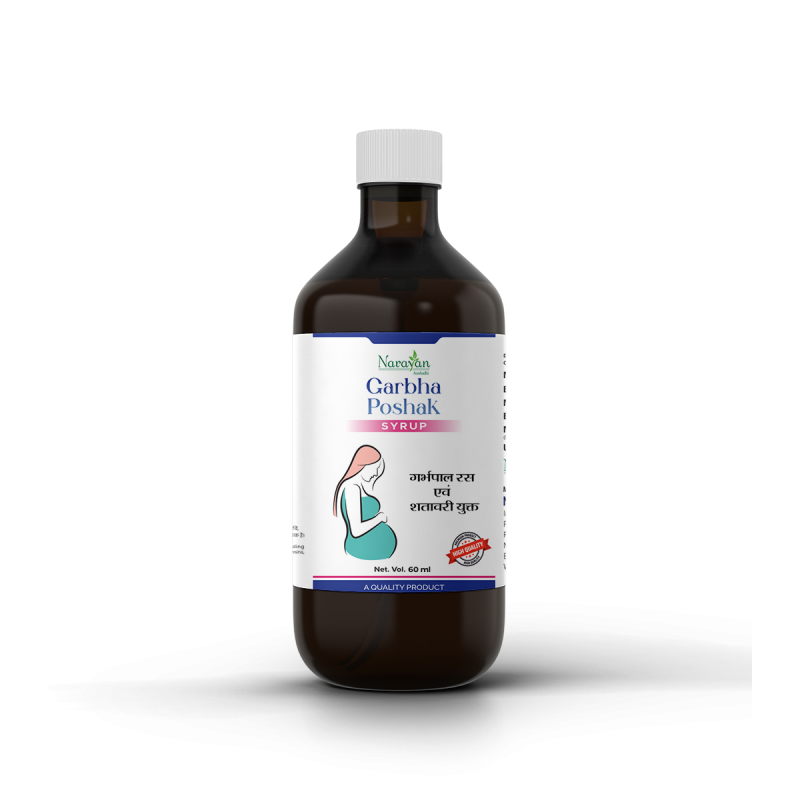 GARBHA POSHAK Syrup: Ayurvedic Pregnancy Tonic, Prenatal Supplement with Shatavari & Garbha Ras - Women's Health & Fetal Development