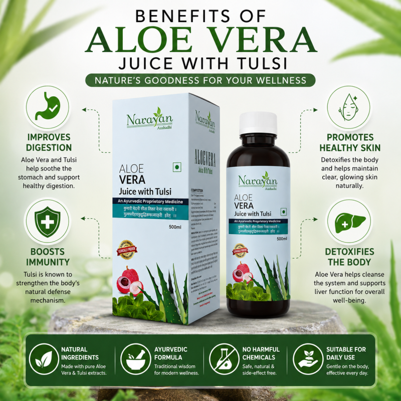 Aloevera Ras with Tulsi Supports Digestion Detoxification and Overall Wellness