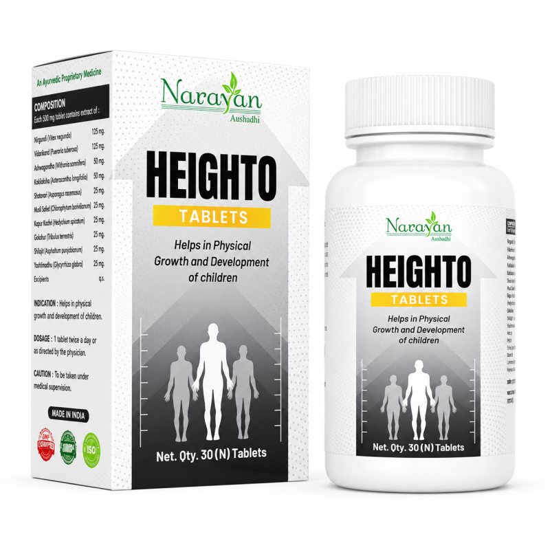 Heighto Tablet Supports Healthy Growth Bone Strength and Physical Development.