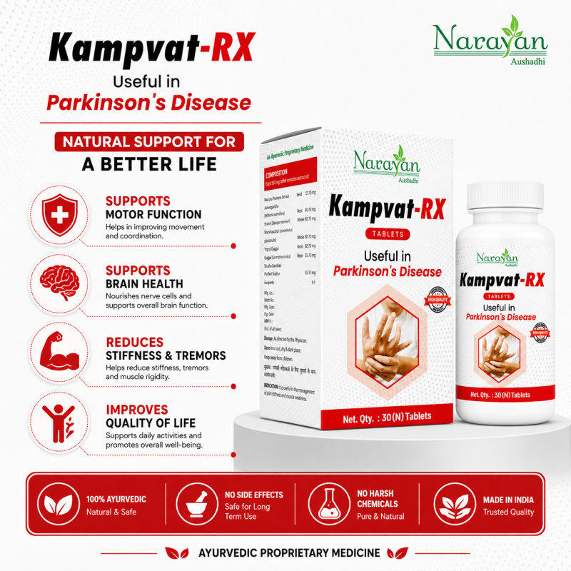 Kampvat Rx Tablet Supports Vata Balance and Helps Reduce Physical Weakness.