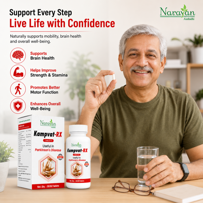 Kampvat Rx Tablet Supports Vata Balance and Helps Reduce Physical Weakness.