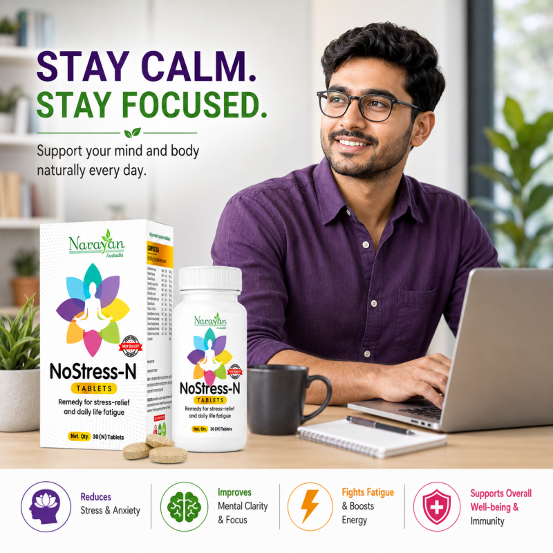 No Stress N Tablet Supports Management Relaxation and Emotional Well-being.