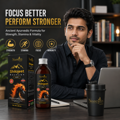 Shilajeet Rasayan Syrup Sf Supports Stamina Vitality and Overall Male Wellness.