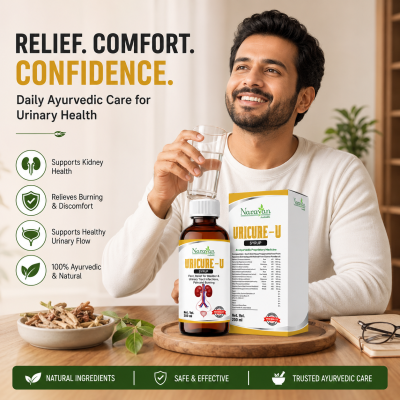 Uricure-u Syrup Supports Urinary Tract Health and Relieves Burning Sensations.