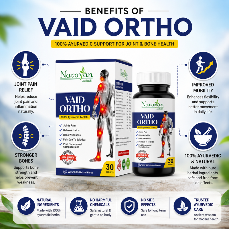 Vaid Ortho Tablet Supports Joint Comfort Mobility and Musculoskeletal Health.